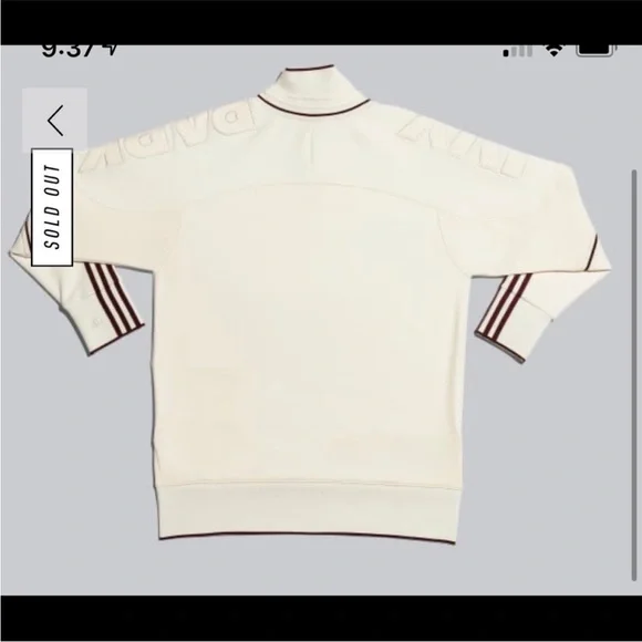 ADIDAS x IVY PARK BEYONCÉ Original Pullover Sweatshirt Ecru Tint Maroon - Picture 9 of 12